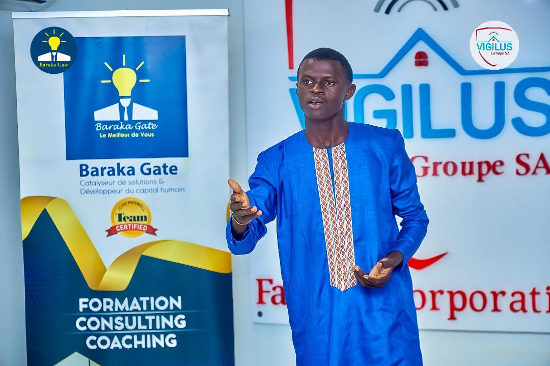 Public speaking training with Baraka gâte