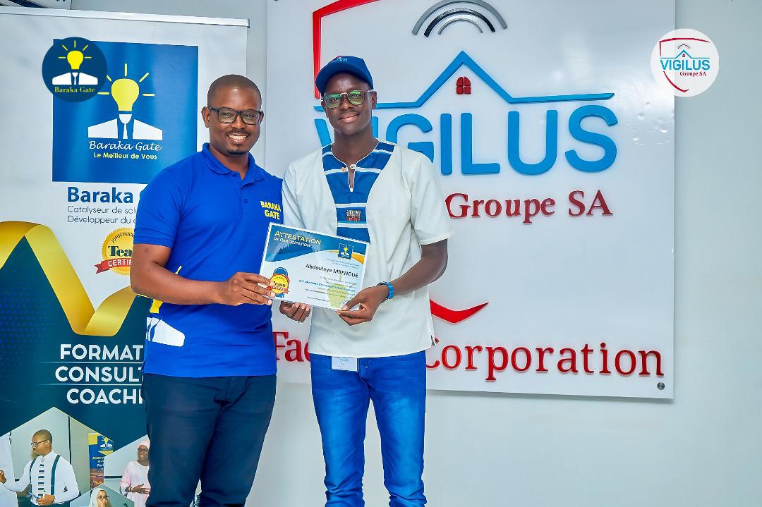 Public speaking training with Baraka gâte