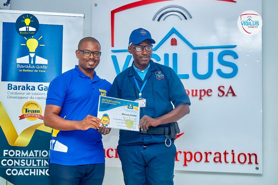 Public speaking training with Baraka gâte