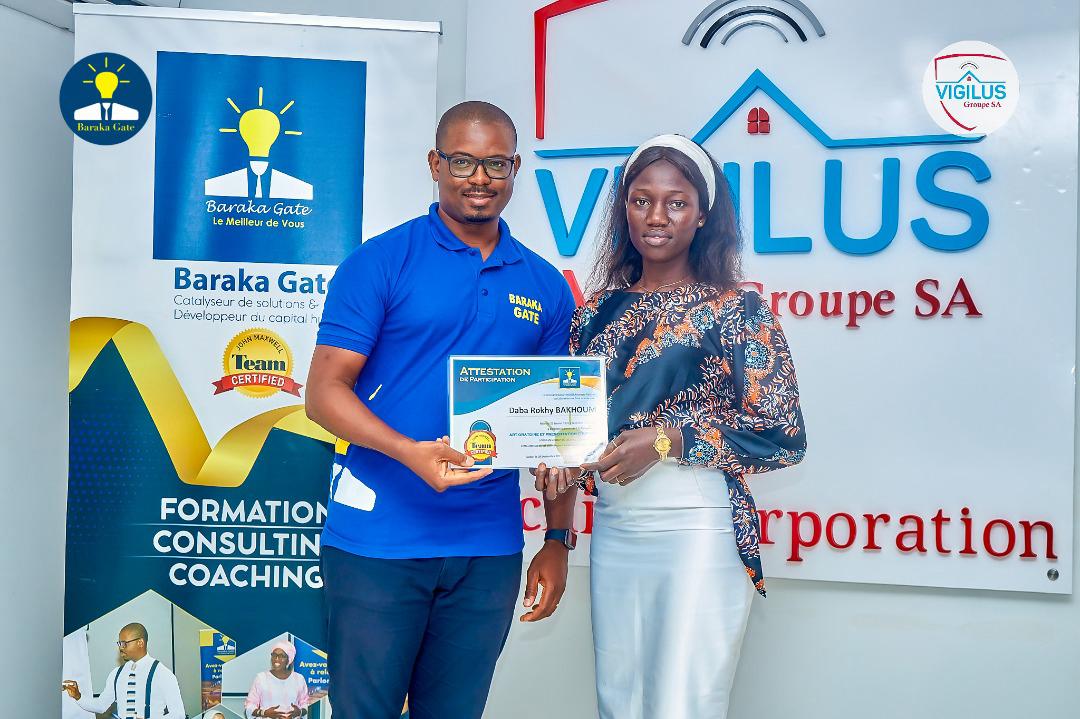 Public speaking training with Baraka gâte